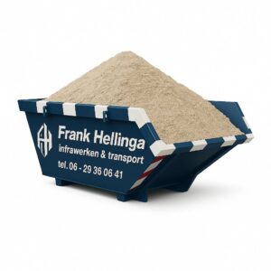Combi deal: Containerbak 6m³ puin + 6m³ straatzand